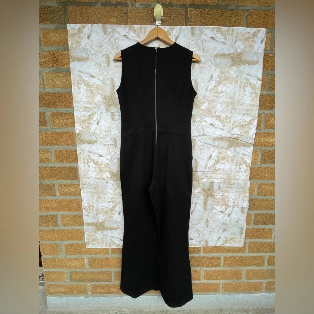 SPANX The Perfect Jumpsuit Sleeveless Back Zip Bootcut Leg Classic Black medium - Picture 10 of 15